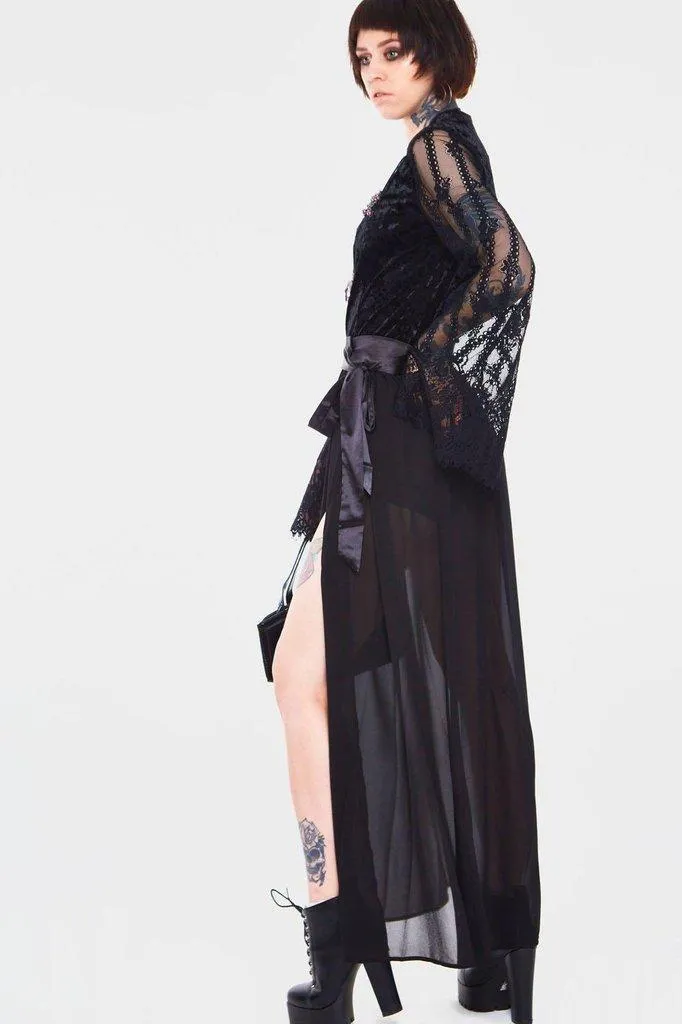 Vamped Chiffon Coordinate Skirt