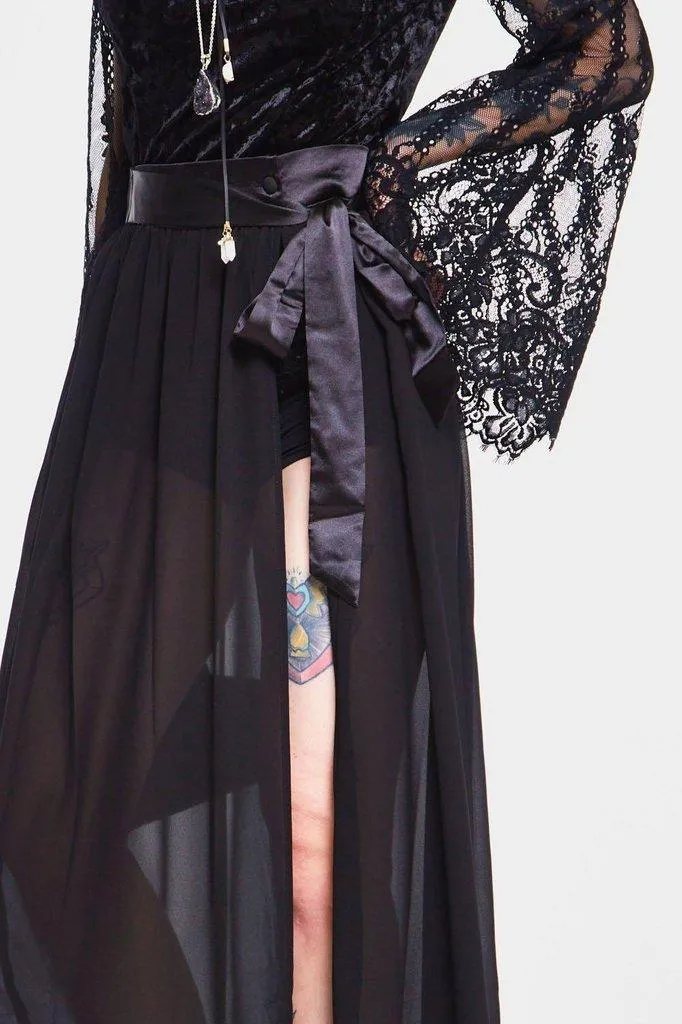 Vamped Chiffon Coordinate Skirt